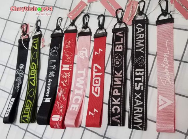 STRAP, nametag ngắn GOT7, BTS, WANNA ONE, EXO, BLACKPINK
