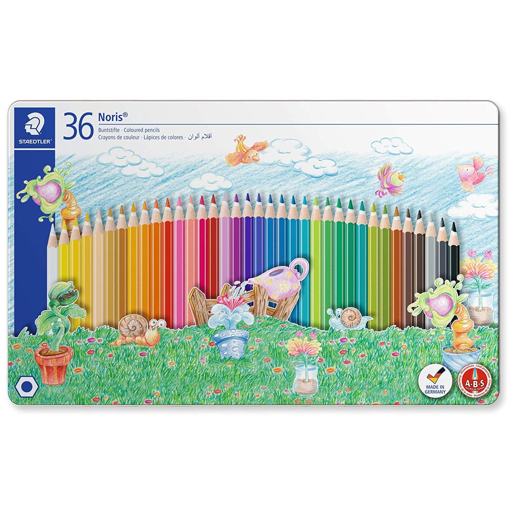 Hộp chì màu sắt cao cấp STAEDTLER 145 ( 12 màu,24 màu,36 màu)