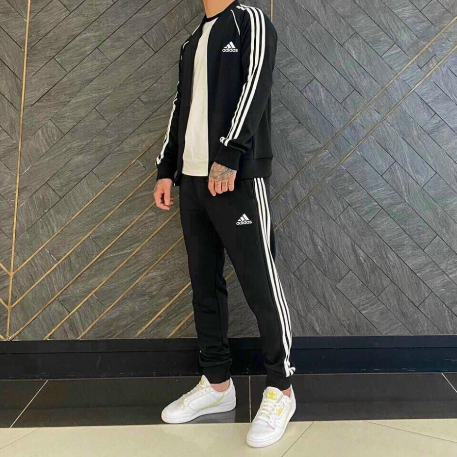Bộ Thể Thao adidas Nam Vải Umi Thêu Logo Chắc Chắn, Bộ Quần áo adidas Thu Đông Phong Cách Thể Thao -BTD10 Đẹp