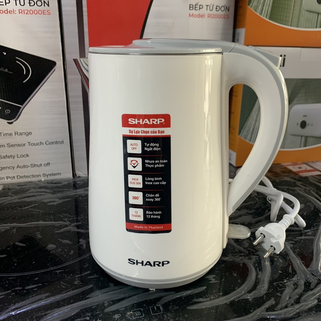 Ấm siêu tốc Sharp cao cấp 1.8L EK-18VP