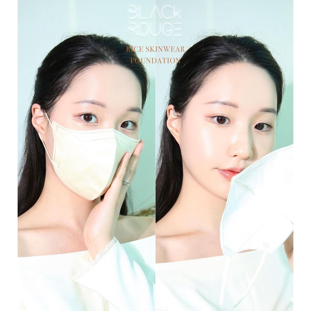 Kem nền Black Rouge Rice Skinwear Foundation chống dính khẩu trang