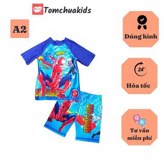 Đồ bơi bé trai hình siêu nhân nhện 10-39kg - vải thun cao cấp chuyên dùng cho đồ bơi, độ co giãn cực tốt- Tomchuakids