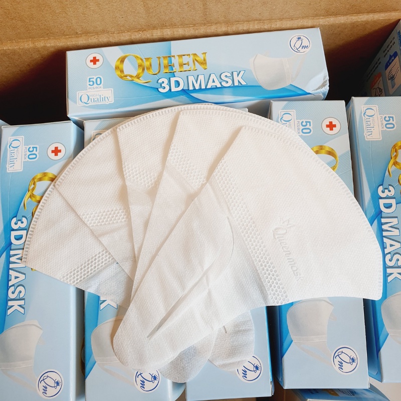 Hộp Khẩu Trang 3D Queen Mask- Hộp 50 Cái