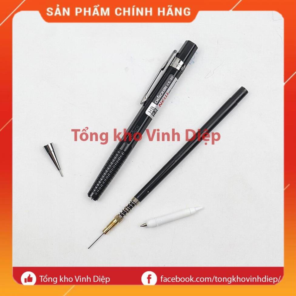 Bút chì kim bấm HB 0.5 bền đẹp, hộp ruột ngòi chì kim