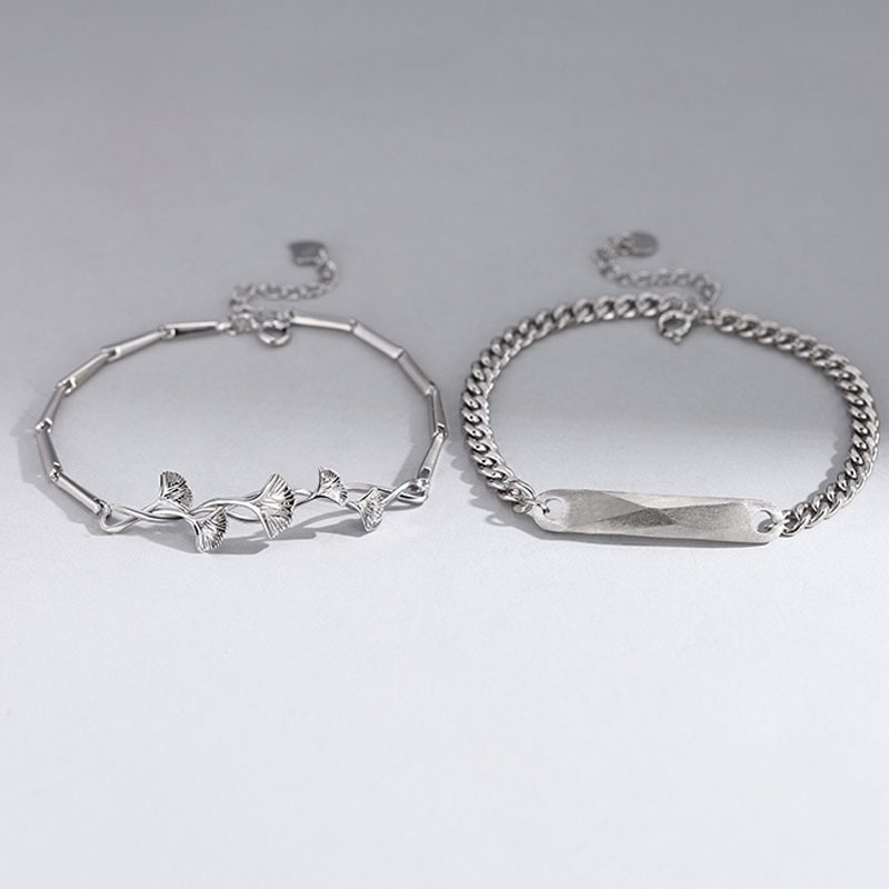 Vòng Tay Đính Đá Sansheng Ginkgo Cho Cặp Đôi