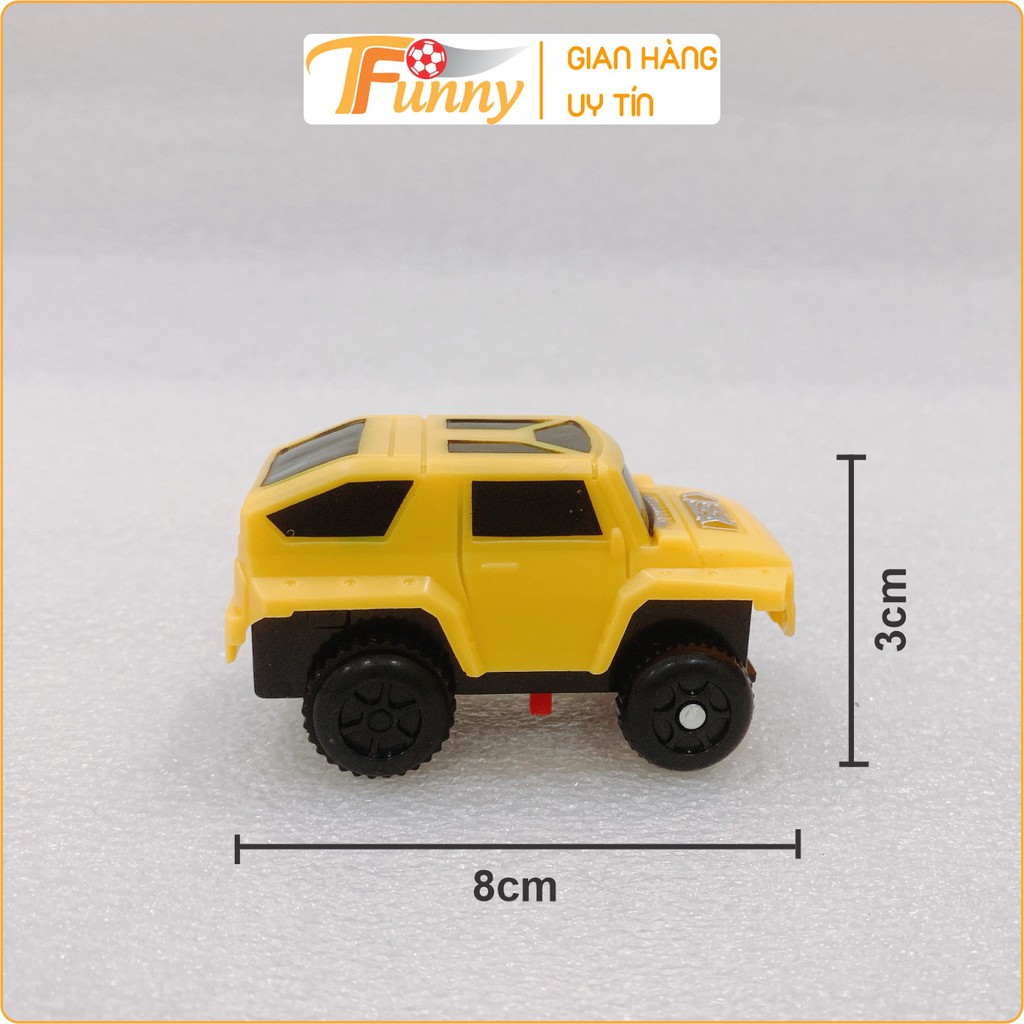 Xe Ô Tô Chạy Đường Ray T Funny, Nhựa ABS Cao Cấp, Cỡ 3 x 8cm
