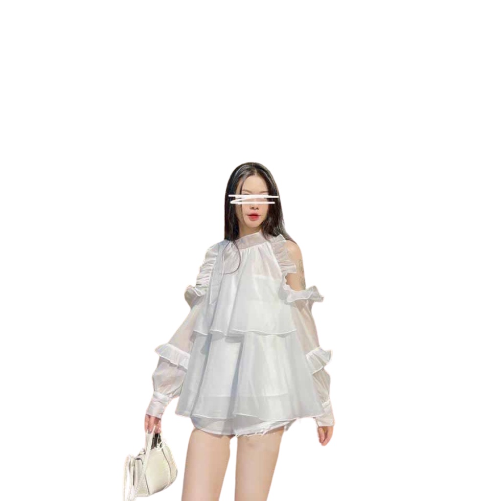 Áo sơ mi tay bèo Nữ ❤️ dáng rộng ulzzang phong cách hàn quốc có kiểu bèo tiểu thư G5
