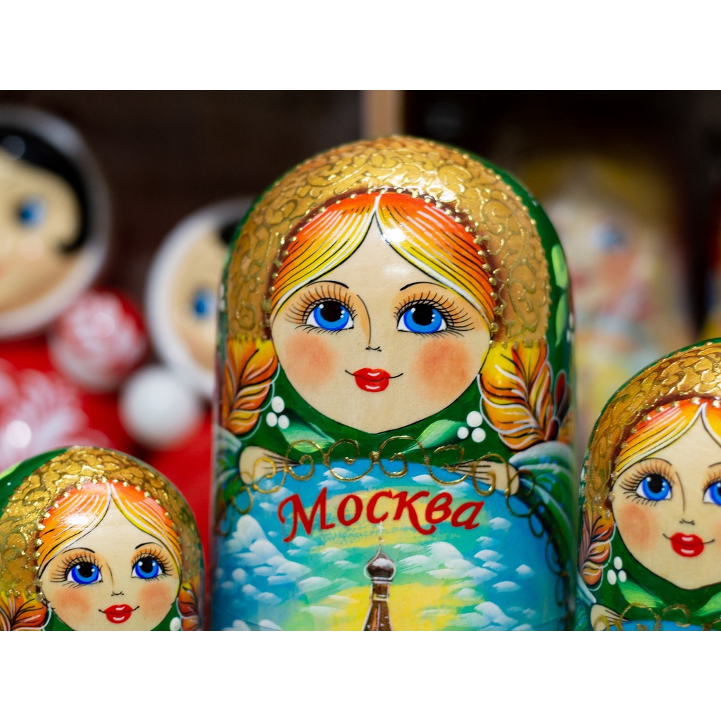 (RẤT ĐẸP VÀ SANG TRỌNG) BỘ BÚP BÊ NGA MATRYOSHKA 10 LỚP CAO 26 CM HOA VĂN &quot;PHONG CẢNH MATXCOVA&quot; CỰC ĐẸP VÀ ĐỘC ĐÁO