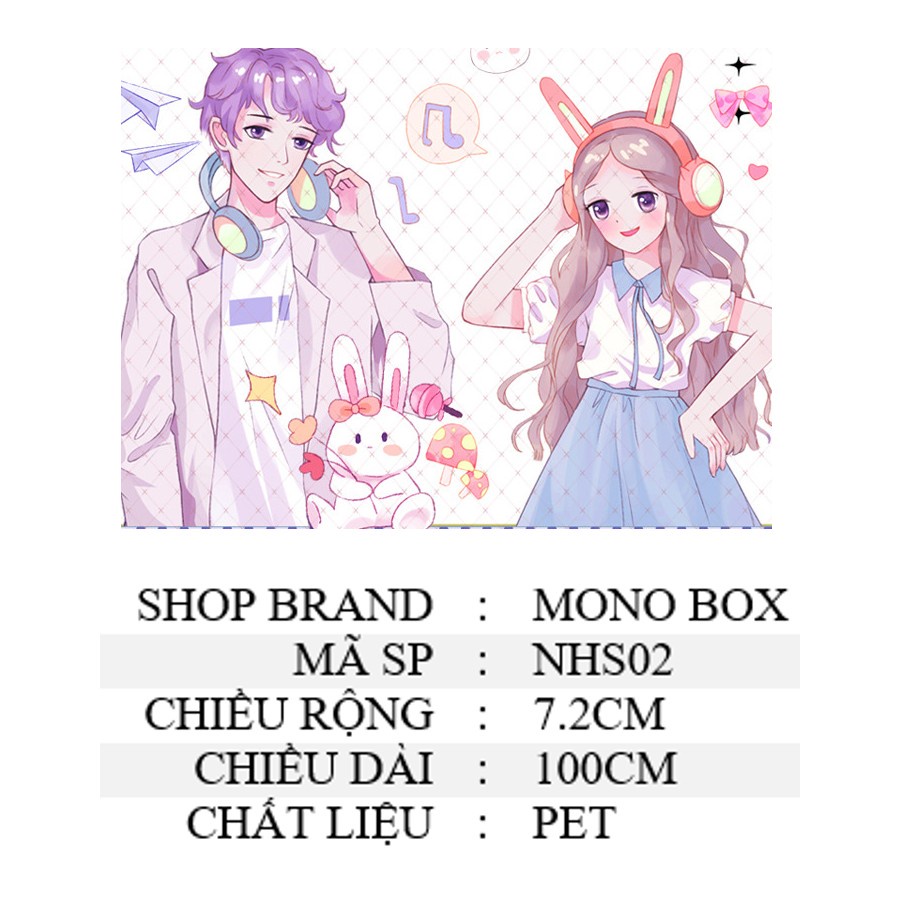 Washi tape nhân vật cute trang trí sổ chiết đẹp MONO BOX NHS02