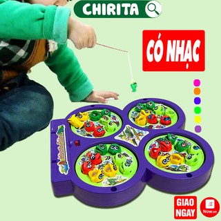 Đồ Chơi Câu Cá 4 Hồ, Nam Châm, Có Nhạc - Đồ Chơi Câu Cá Cho Bé - Đồ Chơi Trẻ Em CHIRITA
