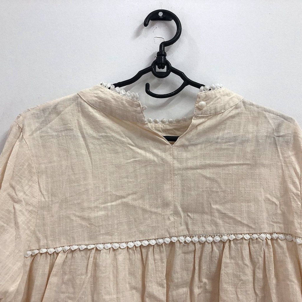 Áo babydoll màu be