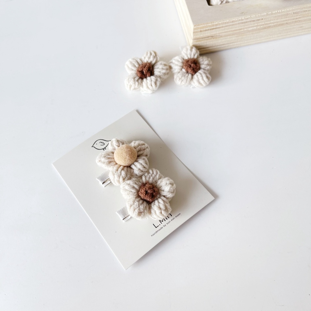 Set kẹp brown daisy