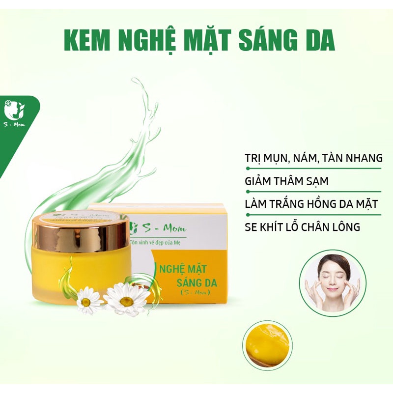 Kem Nghệ mặt sáng da Smom