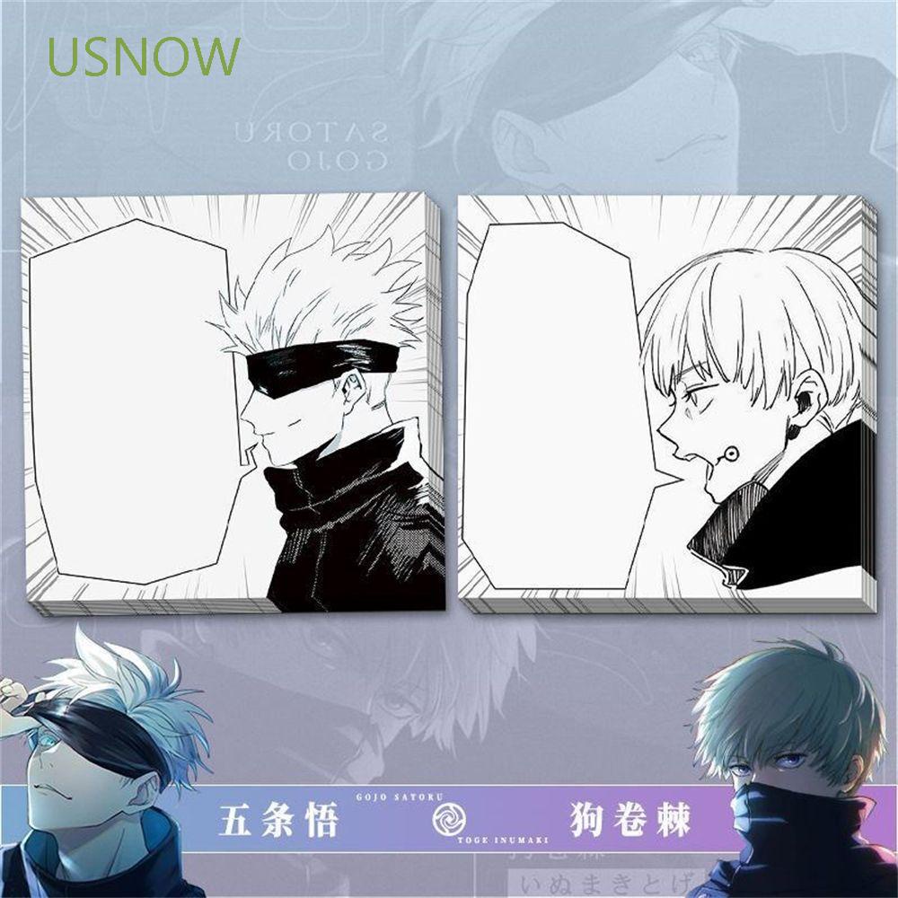 Usnow Jujutsu Kaisen Memo Pad Đồ dùng học tập dễ thương Văn phòng phẩm trường học Inumaki Toge Gojou Satoru Miếng đệm viết Anime Giấy dán ghi chú