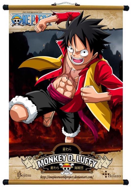 Ảnh treo Lufy one piece, tranh treo tường one piece