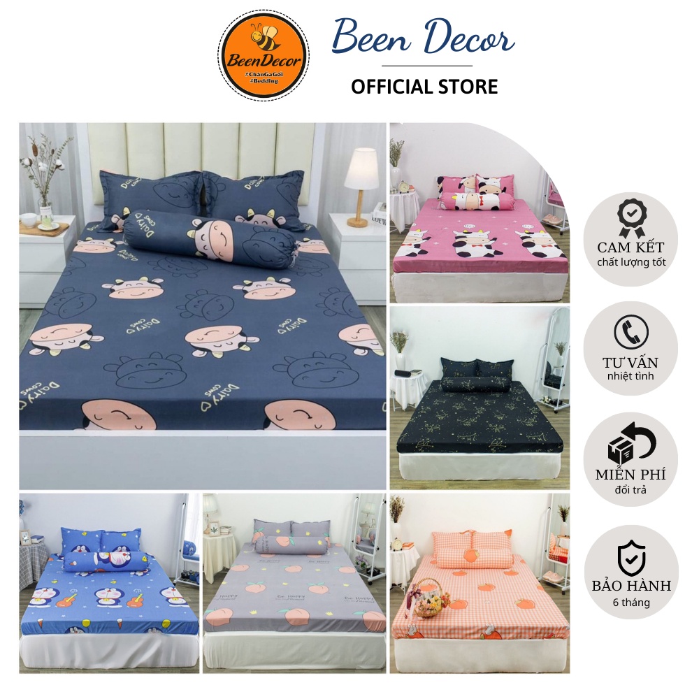 Bộ Ga Gối Poly Bộ Drap trải giường Cotton Poly 100+ mẫu size m2/m6/m8/2m2 - ZingZingMart