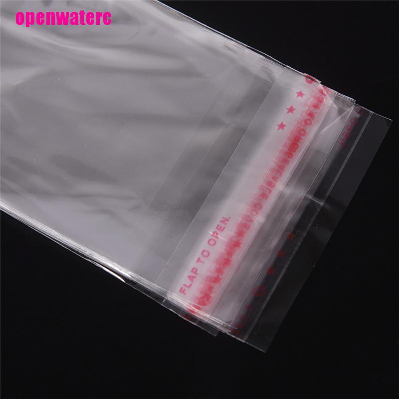 Set 200 Túi Nhựa Trong Suốt Đựng Trang Sức / Kẹo Tự Dính Tiện Dụng
