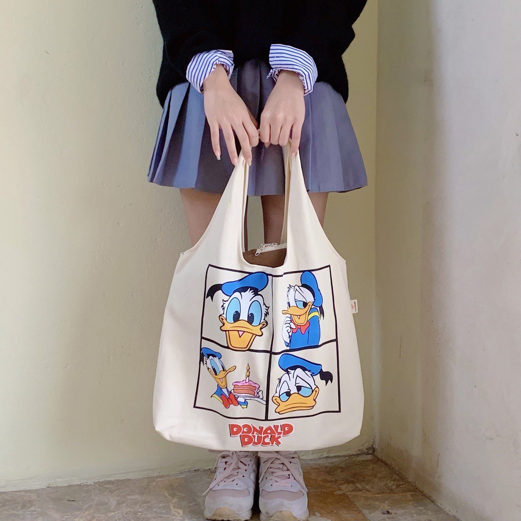 Túi vải tote túi vải canvas không khóa miệng cỡ lớn đi học đi chơi-Hazi thời trang Unisex