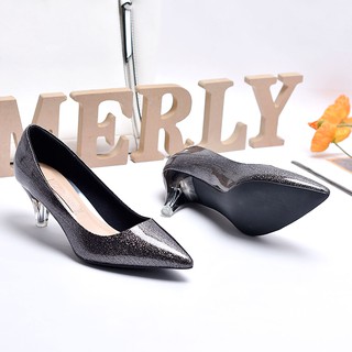 Giày gót trong đế thấp Merly 1229