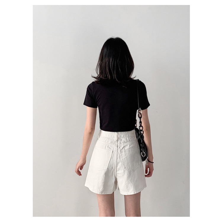 Quần short jean nữ ống rộng thời trang năng động trẻ trung - New Hot 2021