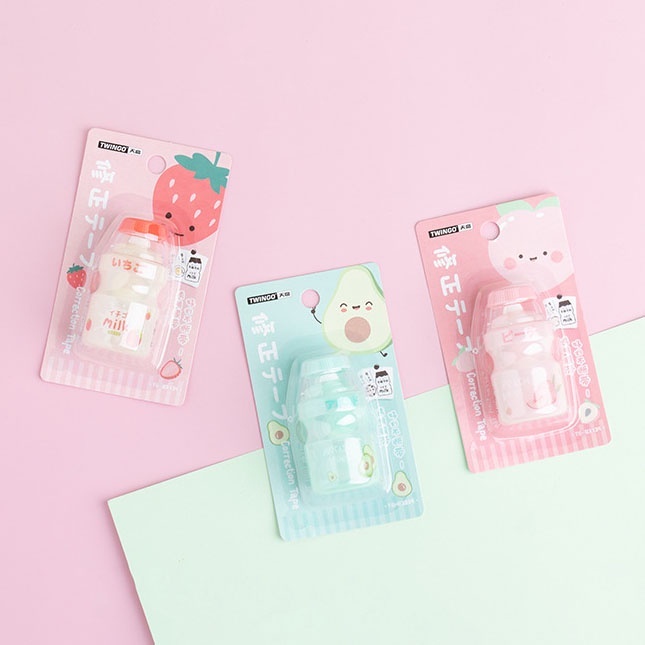 Bút xóa kéo thiết kế hình chai sữa hoạt hình dễ thương sáng tạo cho học sinh