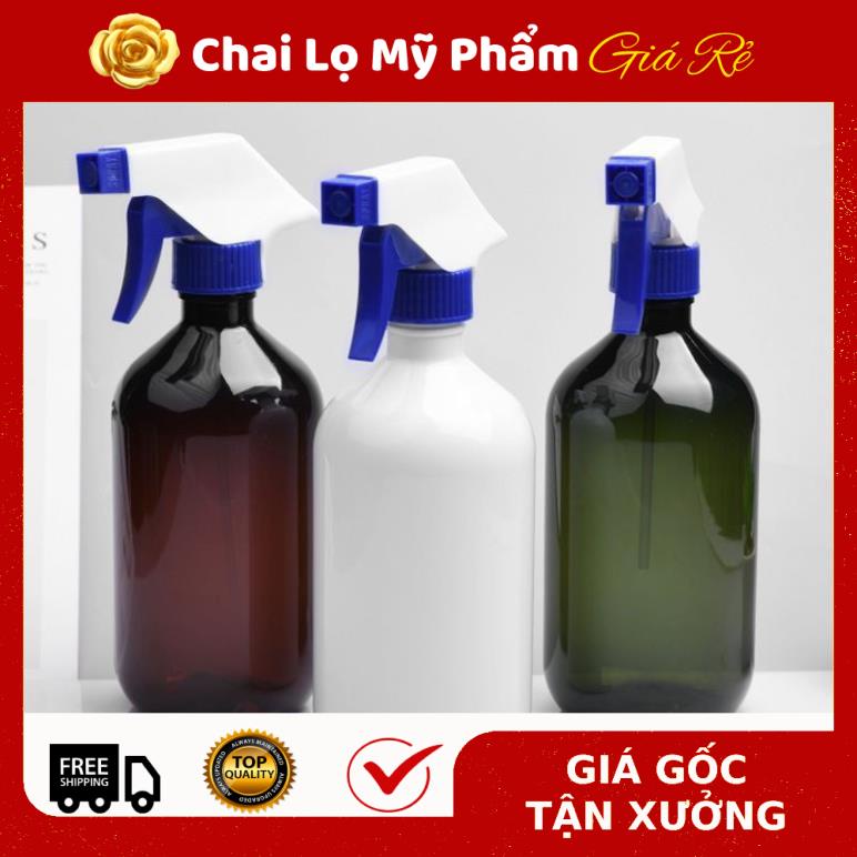 Chai Xịt Phun Sương ❤ RẺ VÔ ĐỊCH ❤ [500ml] Chai nhựa pet Vòi Xịt Kính rỗng chiết mỹ phẩm , phụ kiện du lịch