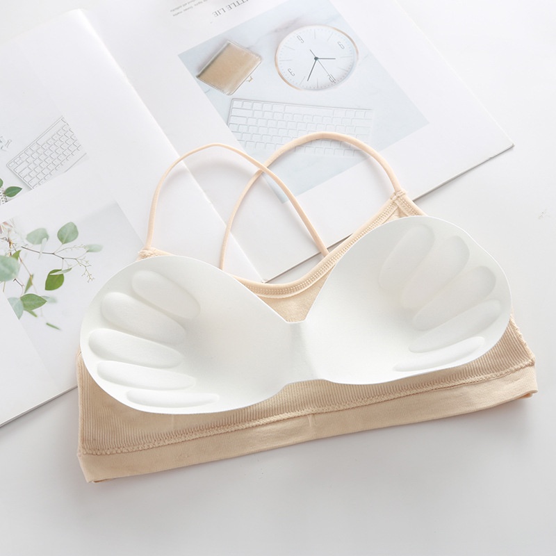 Áo bra nữ chéo lưng sexy, bra 2 dây mút mỏng, Áo ngực không gọng chất cotton co dãn SAVILL B5507