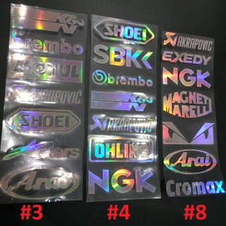 Tem Decal vỉ 7 Sticker dán xe phản quang Laser cá tính