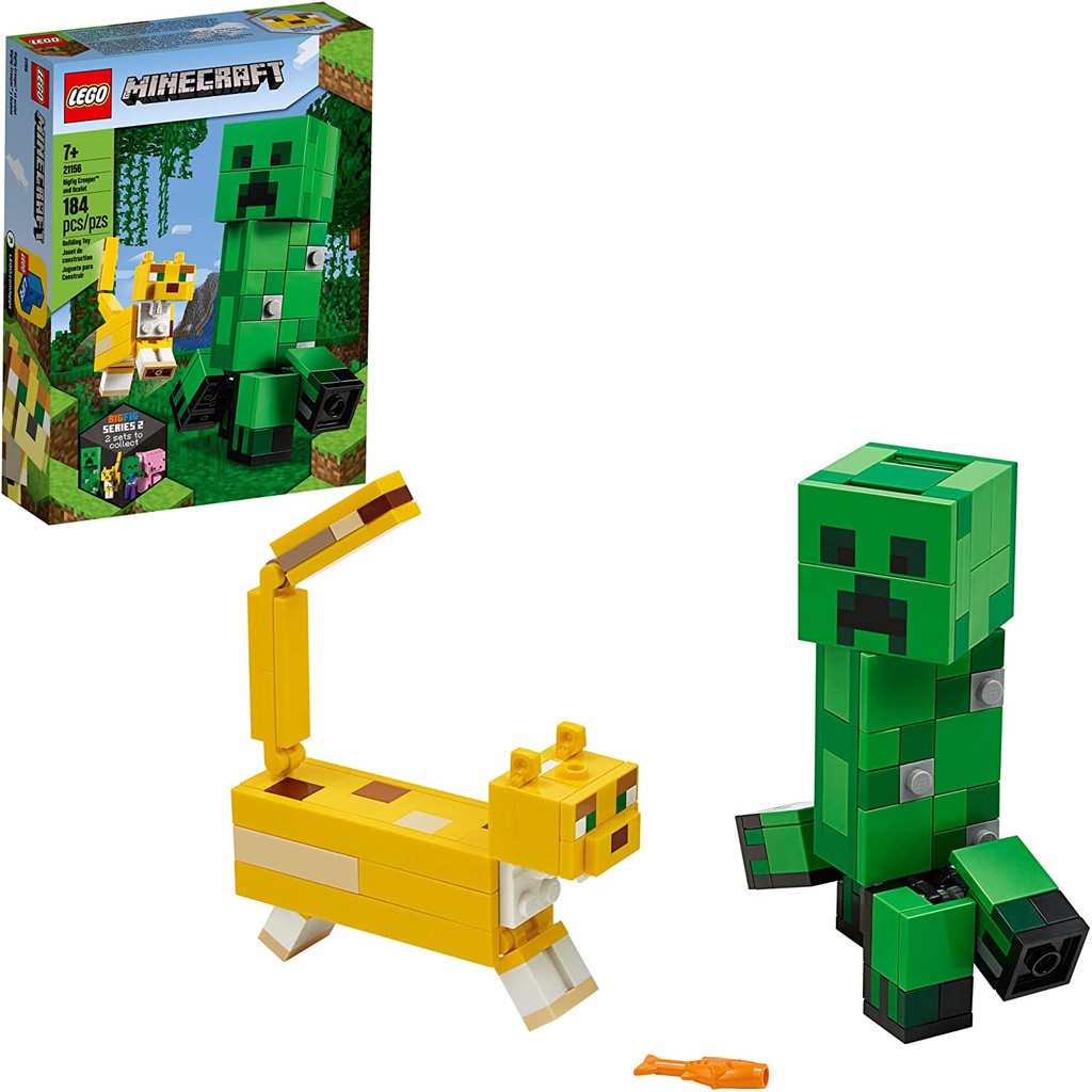 Đồ chơi LEGO MINECRAFT - Sinh Vật Creeper Khổng Lồ Và Mèo Ocelot - Mã SP 21156