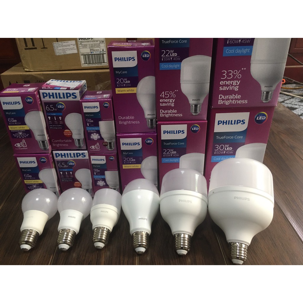 Bóng đèn Led Bulb Philips MyCare E27 A60 - 4w, 6w,8w,10w,12w [HÀNG CHÍNH HÃNG]. Tiết kiệm điện, chất lượng sáng cao