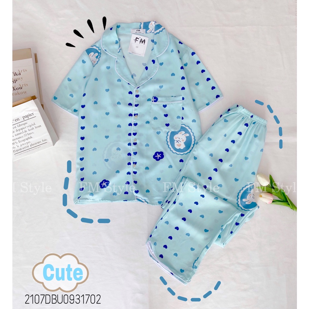 Đồ bộ pijama Fm Style dài tay mặc nhà hoạ tiết dễ thương siêu xinh chất vải kate xịn 211011070 | BigBuy360 - bigbuy360.vn