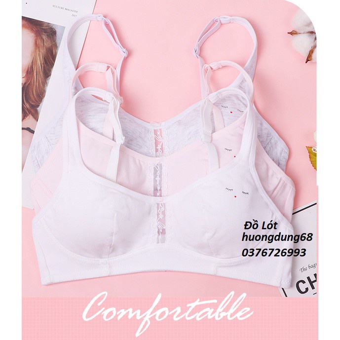 Bra / Áo Lá Cotton Nữ Sinh Đôi Mi Cài Sau Xuất Đông Âu ( AL:252) Hàng Loại Đẹp. | WebRaoVat - webraovat.net.vn