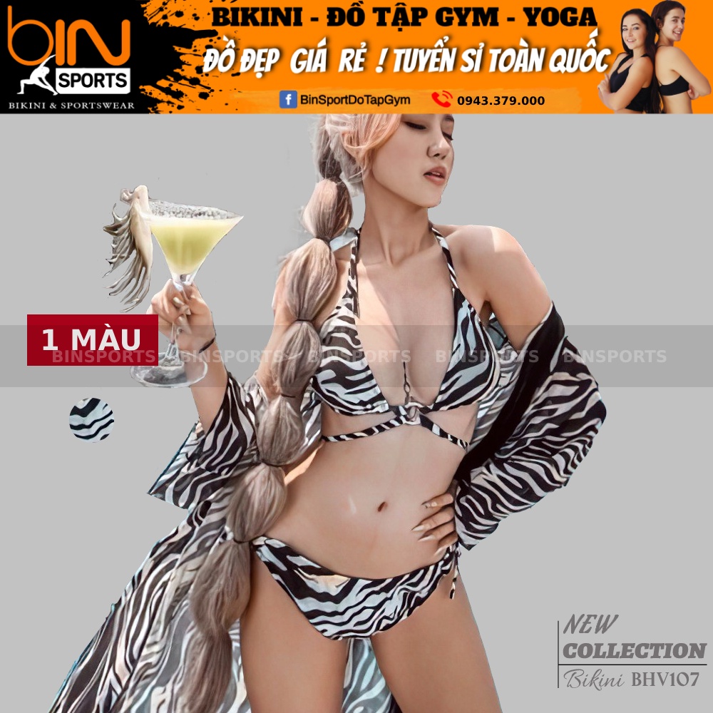 Bikini Nữ 2 Mảnh Khăn Choàng Khoác Ngoài Nhiều Mẫu Đồ Bơi Nữ Bin Sports BHV107