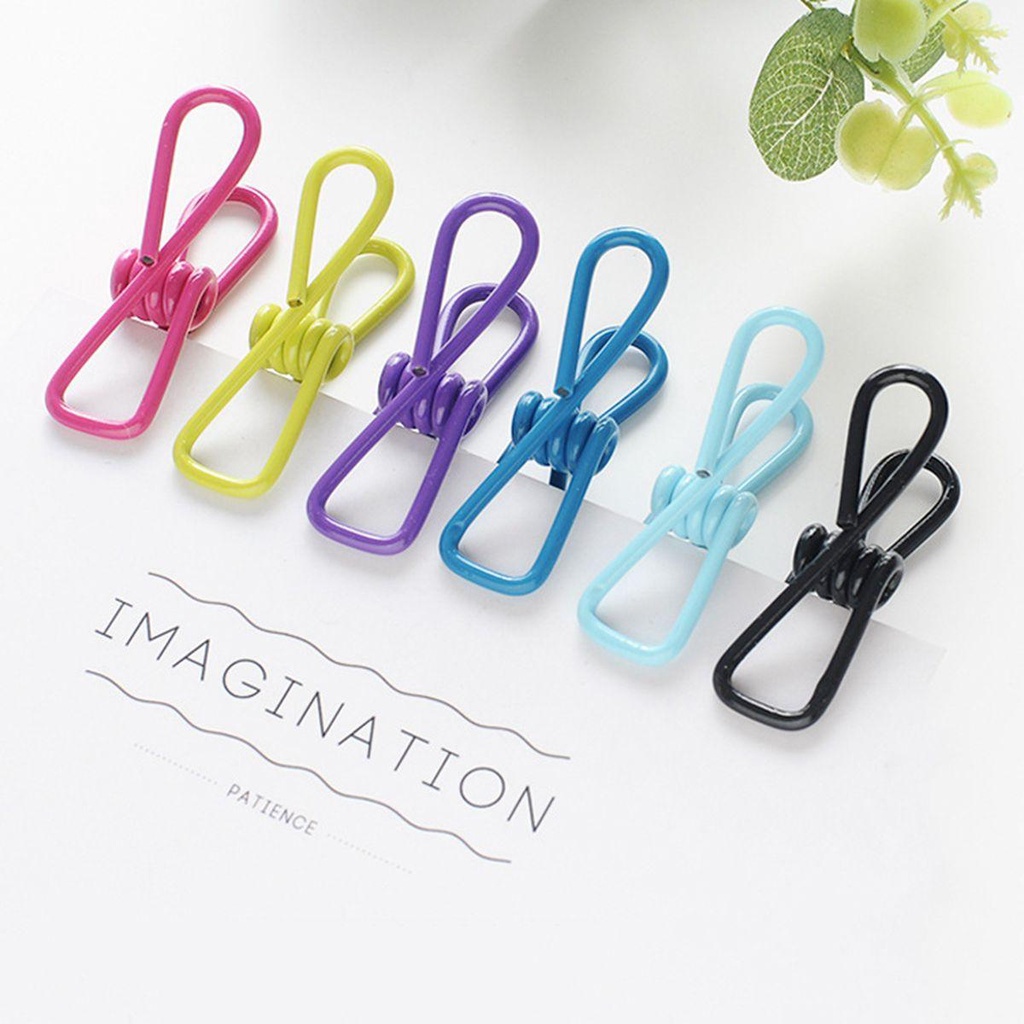 Kẹp Quần Áo Bằng PVC Phủ Kim Loại Chống Trượt Đa Năng Tiện Dụng