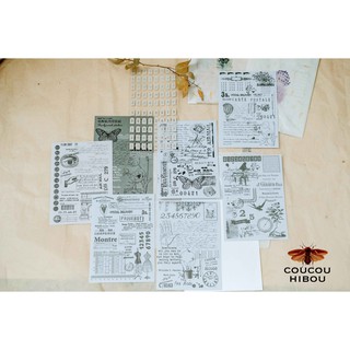 SET BACKGROUND STICKER A6 NỀN GIẤY NẾN-mẫu journal