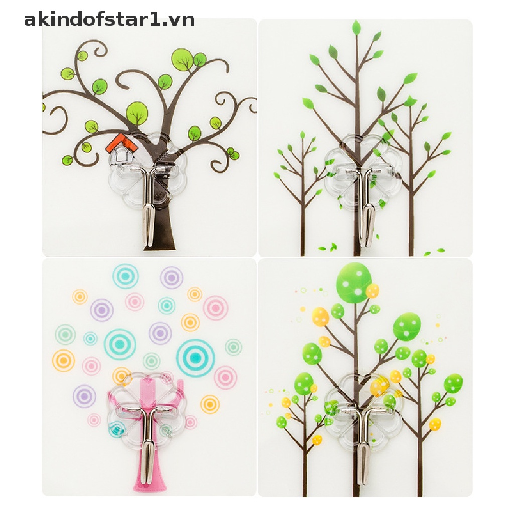 Bộ 10 Móc Dán Tường Trong Suốt Siêu Dính Tiện Dụng