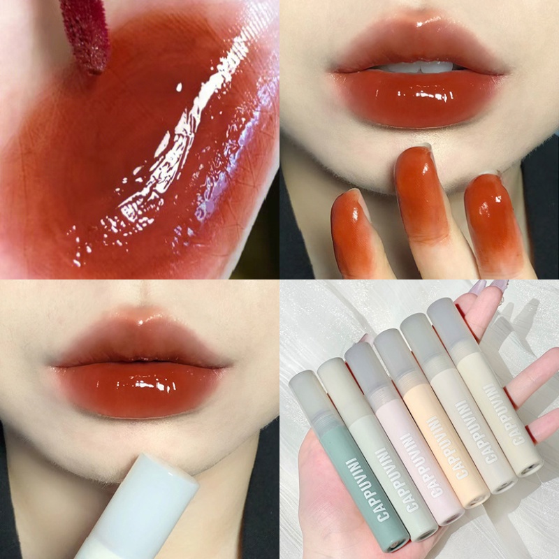 Son Bóng Dạng Lỏng Trong Suốt Dưỡng Ẩm Lâu Trôi Chống Thấm Nước Cappuvini