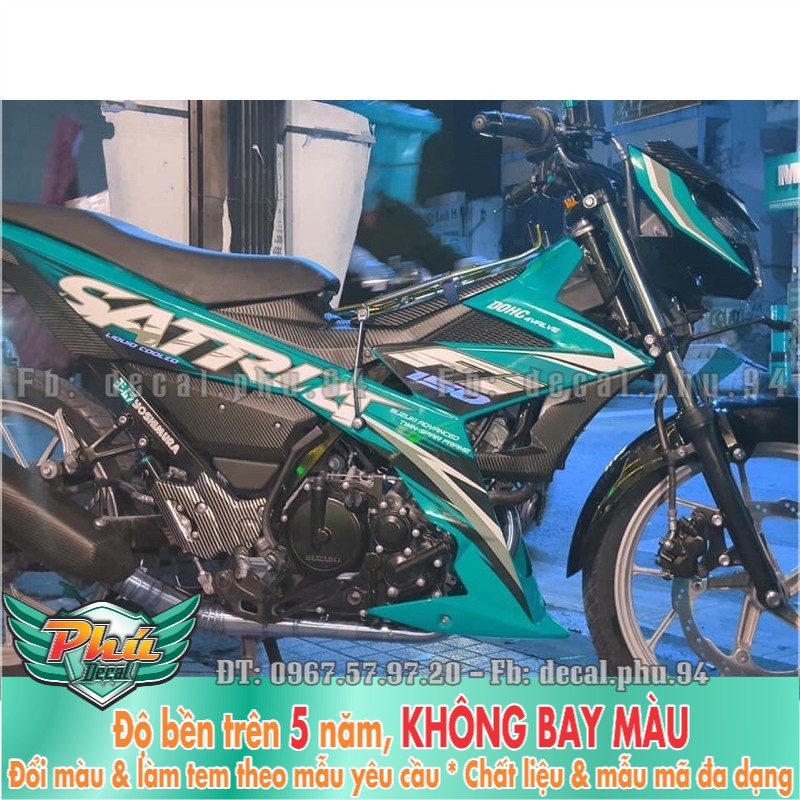 Tem rời satria xanh lục bảo bạc