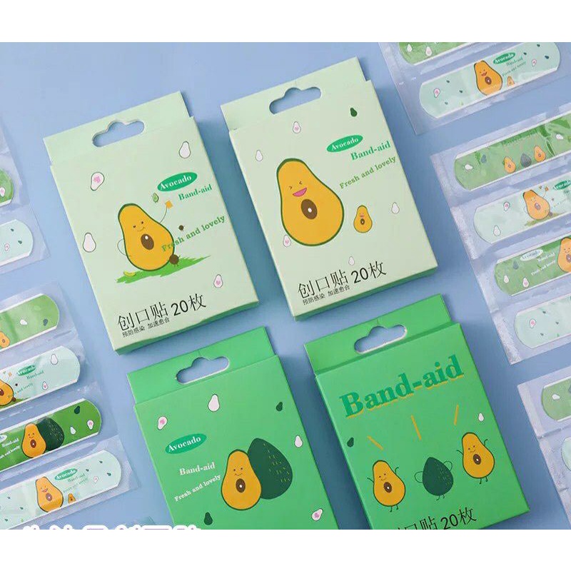 Băng keo cá nhân urgo hoạt hình cute, băng dán họa tiết Hàn Quốc hộp 20 miếng ơ gâu ít thấm nước