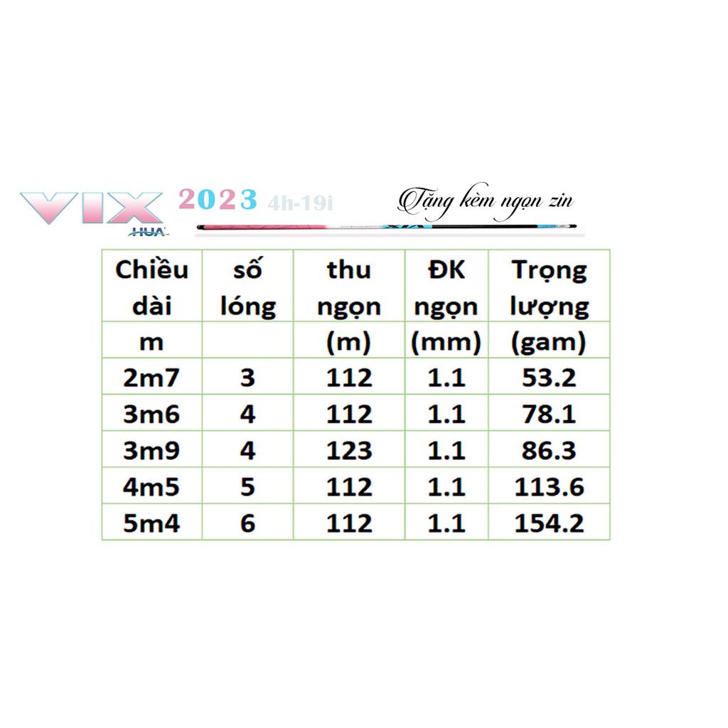 Cần câu tay vix hua 4h tặng kèm nhẫn và ngọn zin ,chuyên gẩy rô diếc câu cảm giác