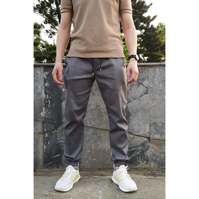 Quần Jogger nam thể thao kaki trơn basic bo gấu co giãn trẻ trung năng động