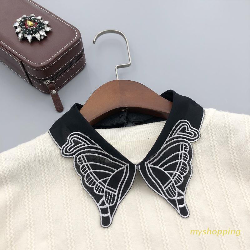 Cổ Áo Giả Thêu Hoa Dùng Trang Trí Cho Nữ