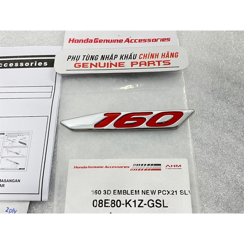 KIT Chữ nổi PCX 160 phụ kiện chính hãng AHM Honda Indo
