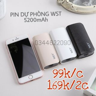 [GIẢM GIÁ SỐC] Pin dự phòng WST 5200mAh