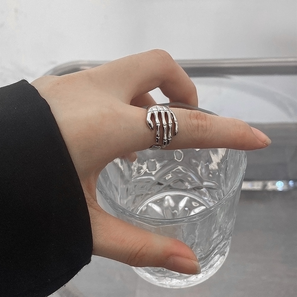 Nhẫn Hở Hình Móng Vuốt Mới Có Thể Điều Chỉnh Phong Cách punk hip hop Cá Tính Dành Cho Cặp Đôi