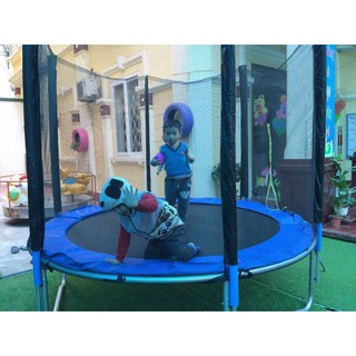 Sàn nhún lò xo Trampoline đường kính 1.8m có lưới bao quanh