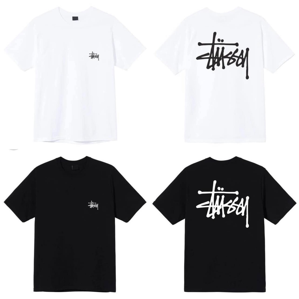 Áo thun Stussy basic tee - Form rộng - Chất coton 100% - Định lượng 190gms