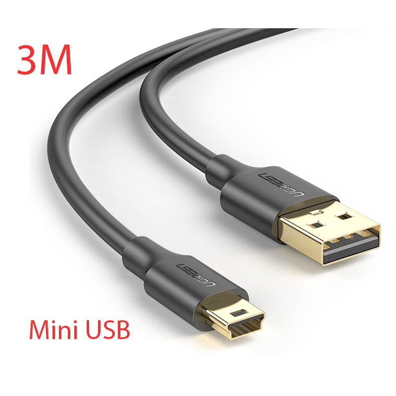 Cáp Mini USB 2.0 Cao Cấp Ugreen 10386 Dài 3 mét - Hàng chính Hãng