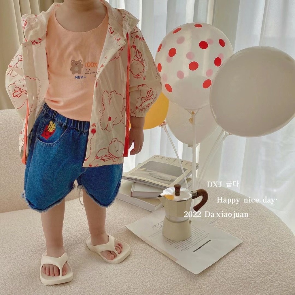 Áo Khoác Cardigan Chống Nắng Thoáng Khí Thời Trang Mùa Hè Phong Cách Nhật Hàn Mới Cho Bé Gái
