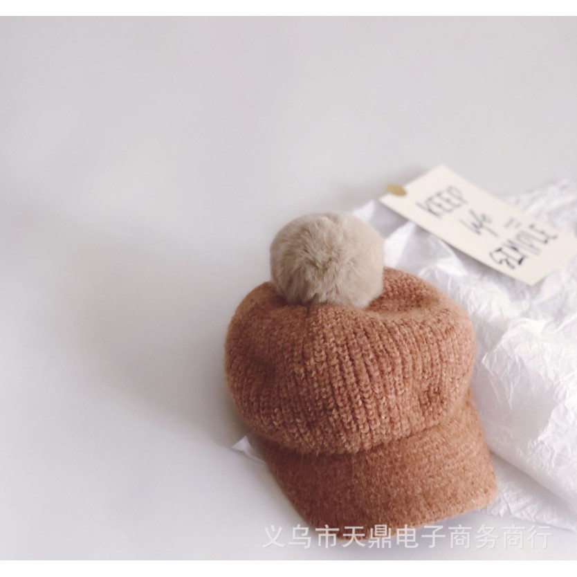 Mũ Len Ấm Mỏ Vịt Chó Bé Trai Bé Gái Size 48cm - 50cm